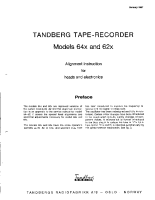 Tandberg 62-X - Service Manual 
